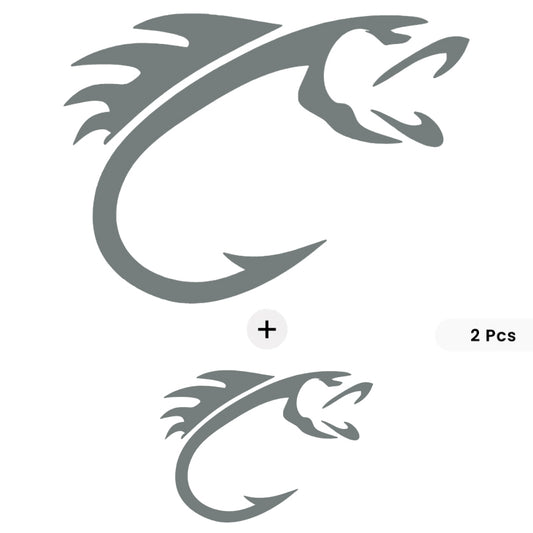 Fish Hook + ( the size selected + 1 extra small Pc of 3" X 2" )