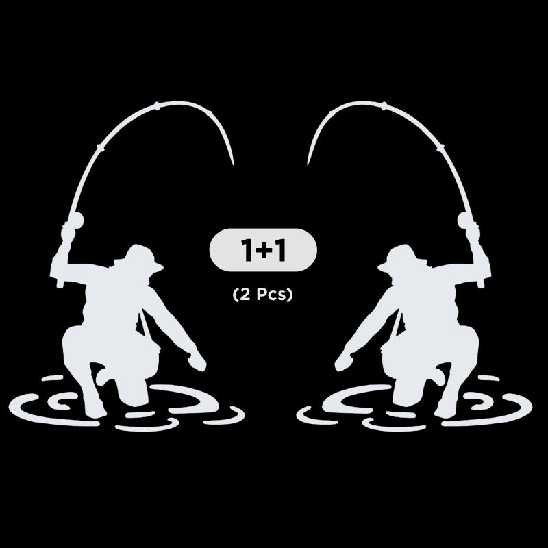 Fishing Fisherman Trout Fish. 2Pcs facing opposite side