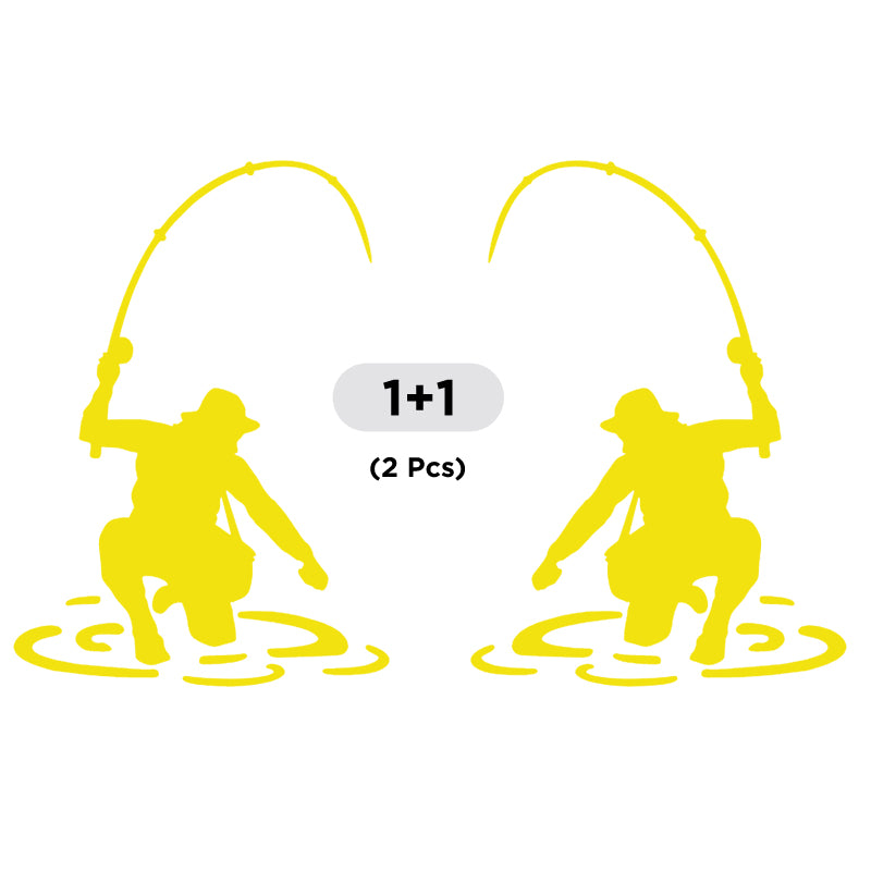 Fishing Fisherman Trout Fish. 2Pcs facing opposite side