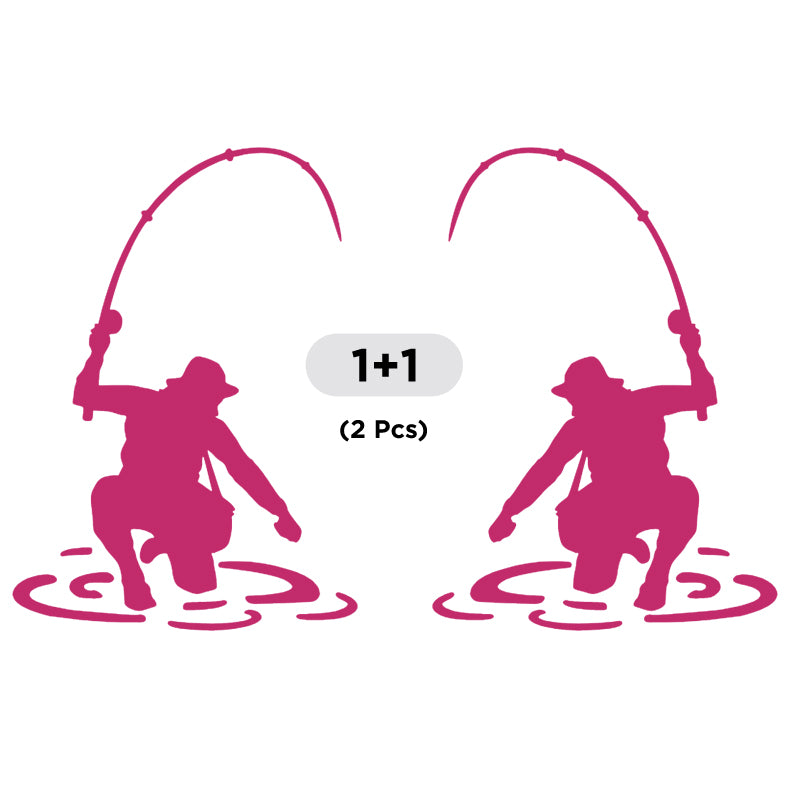 Fishing Fisherman Trout Fish. 2Pcs facing opposite side