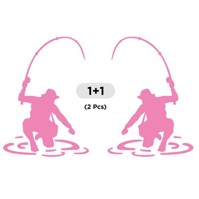 Fishing Fisherman Trout Fish. 2Pcs facing opposite side