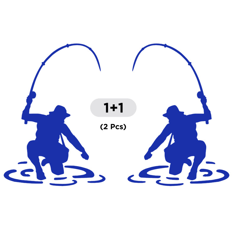 Fishing Fisherman Trout Fish. 2Pcs facing opposite side