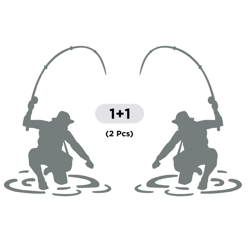 Fishing Fisherman Trout Fish. 2Pcs facing opposite side