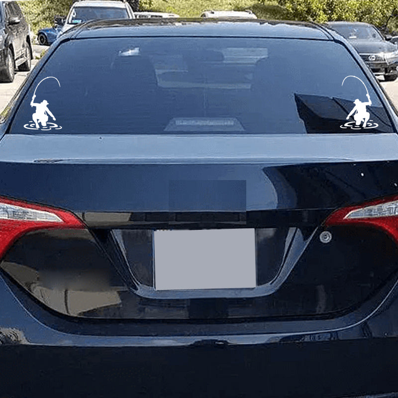 Fishing Fisherman Trout Fish. 2Pcs facing opposite side