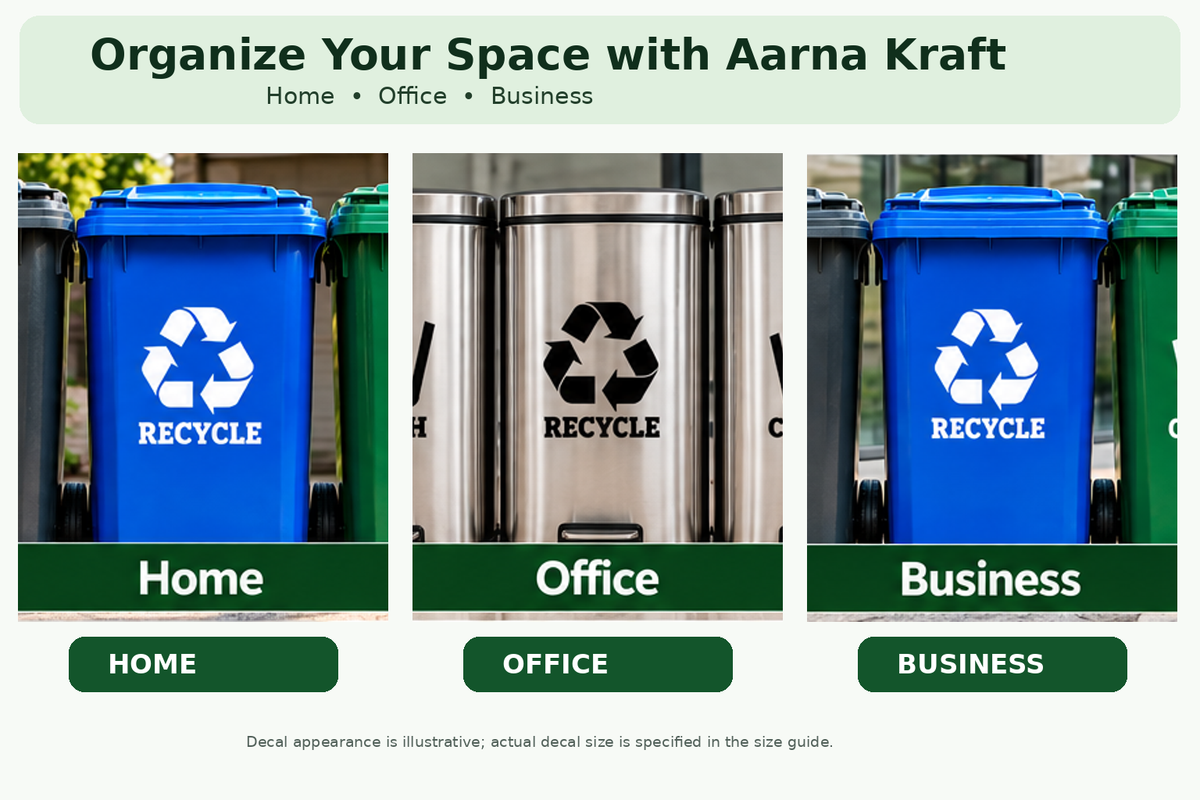 Trash, Recycle & Compost Bin Decals | 3-Piece Vinyl Set