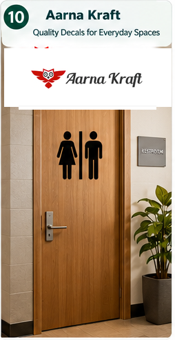 Restroom Door Sign Vinyl Decal – Men & Women Bathroom Symbol
