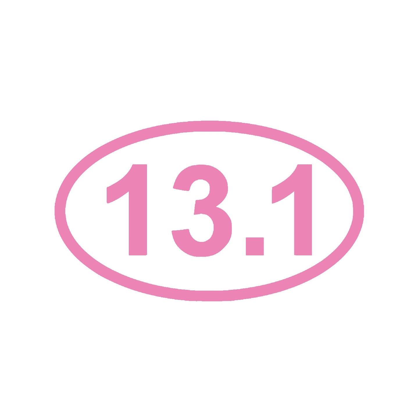 13.1 Half Marathon Vinyl Decal – Baby Pink Runner Car Sticker