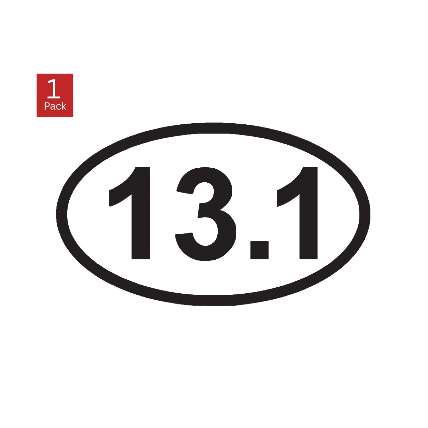 13.1 Half Marathon Vinyl Decal – Black Runner Car Window Sticker