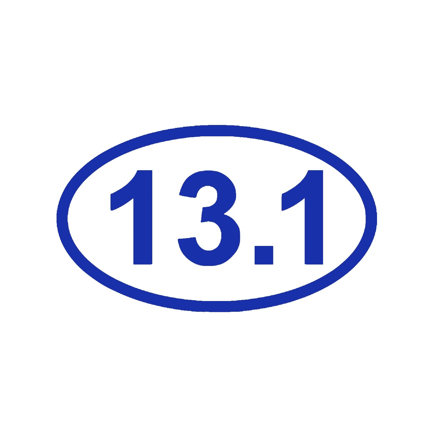 13.1 Half Marathon Vinyl Decal – Blue Runner Car Window Sticker
