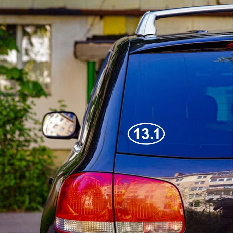 13.1 Half Marathon Vinyl Decal – Runner Car Window Sticker