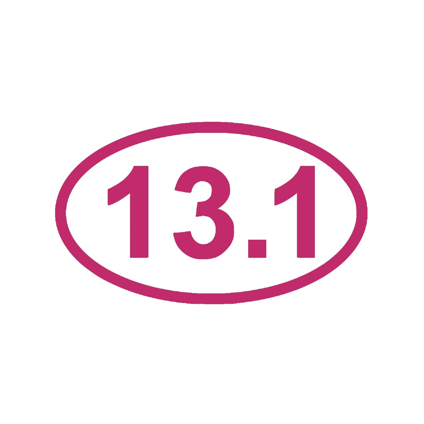 13.1 Half Marathon Vinyl Decal – Pink Runner Car Sticker