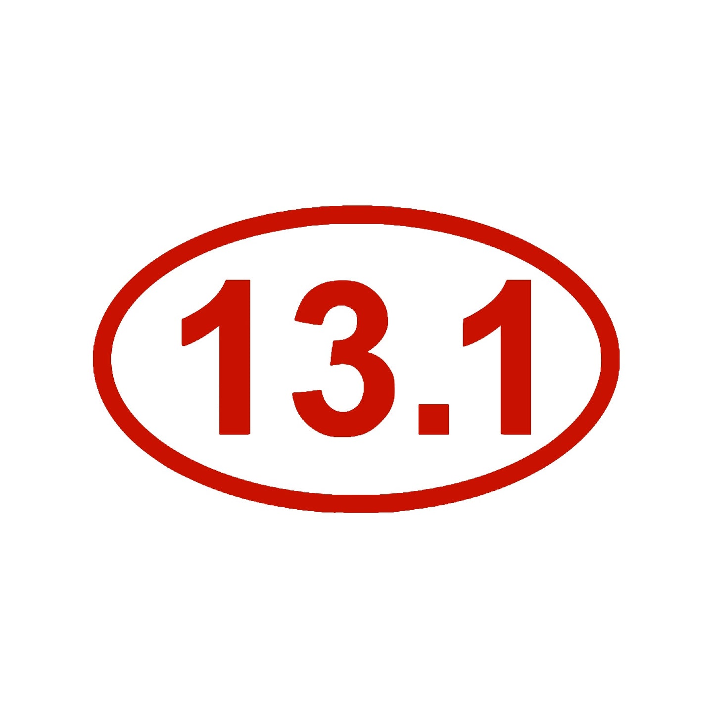 13.1 Half Marathon Vinyl Decal – Red Runner Car Sticker
