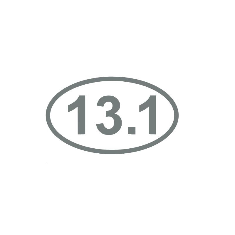 13.1 Half Marathon Running Vinyl Decal | Aarna Kraft Canada Grey