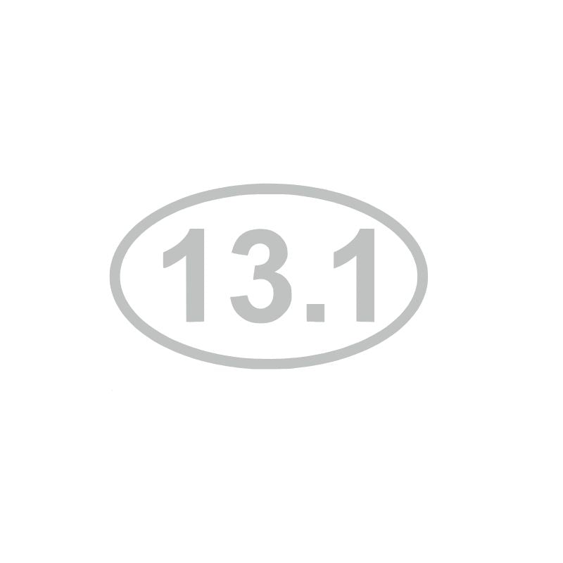 13.1 Half Marathon Running Vinyl Decal | Aarna Kraft Canada Light Grey