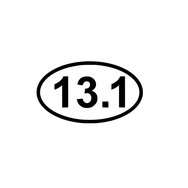 13.1 Half Marathon Running Vinyl Decal | Aarna Kraft Canada Matte Black