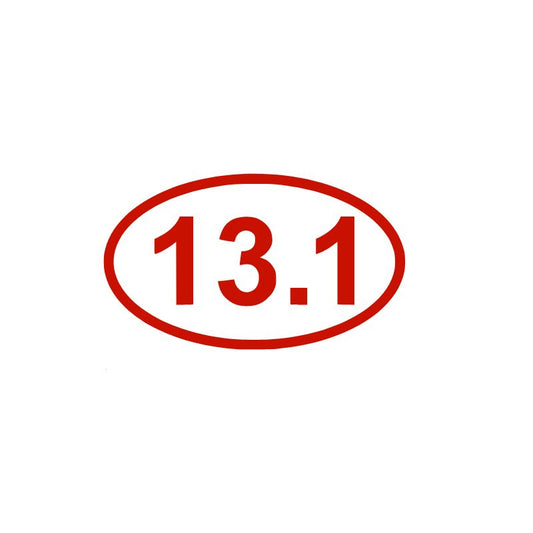 13.1 Half Marathon Running Vinyl Decal | Aarna Kraft Canada Red