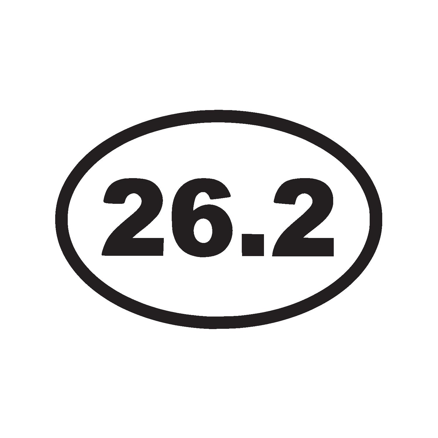 Black 26.2 Marathon Vinyl Decal – Runner Sticker