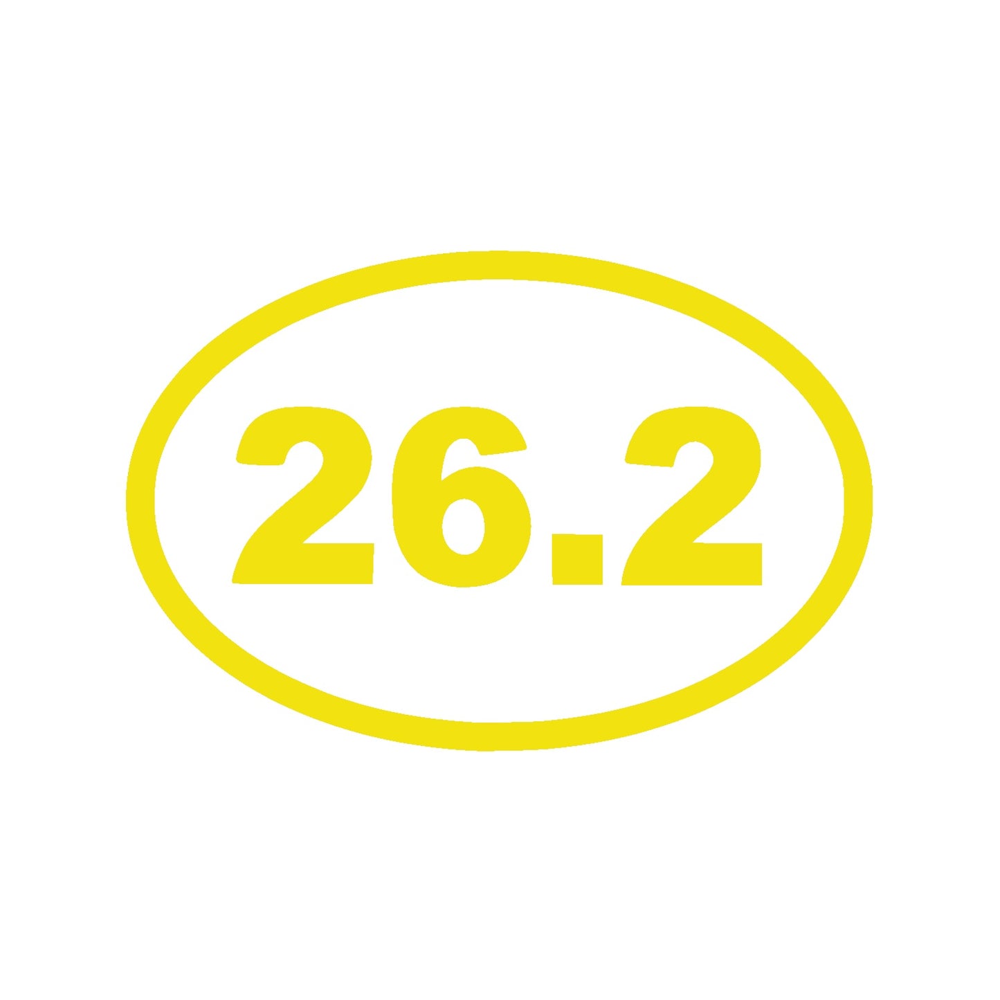 Brimstone Yellow 26.2 Marathon Vinyl Decal – Runner Sticker