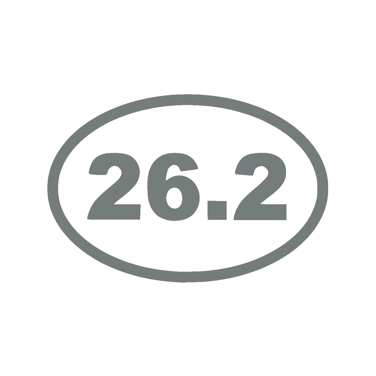 Grey 26.2 Marathon Vinyl Decal – Runner Sticker