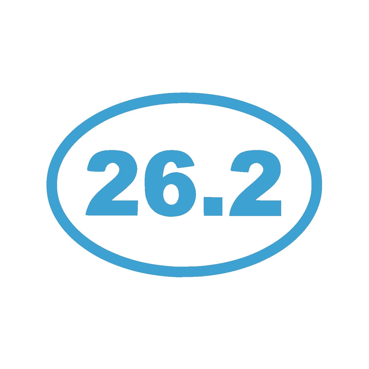 Light Blue 26.2 Marathon Vinyl Decal – Runner Sticker