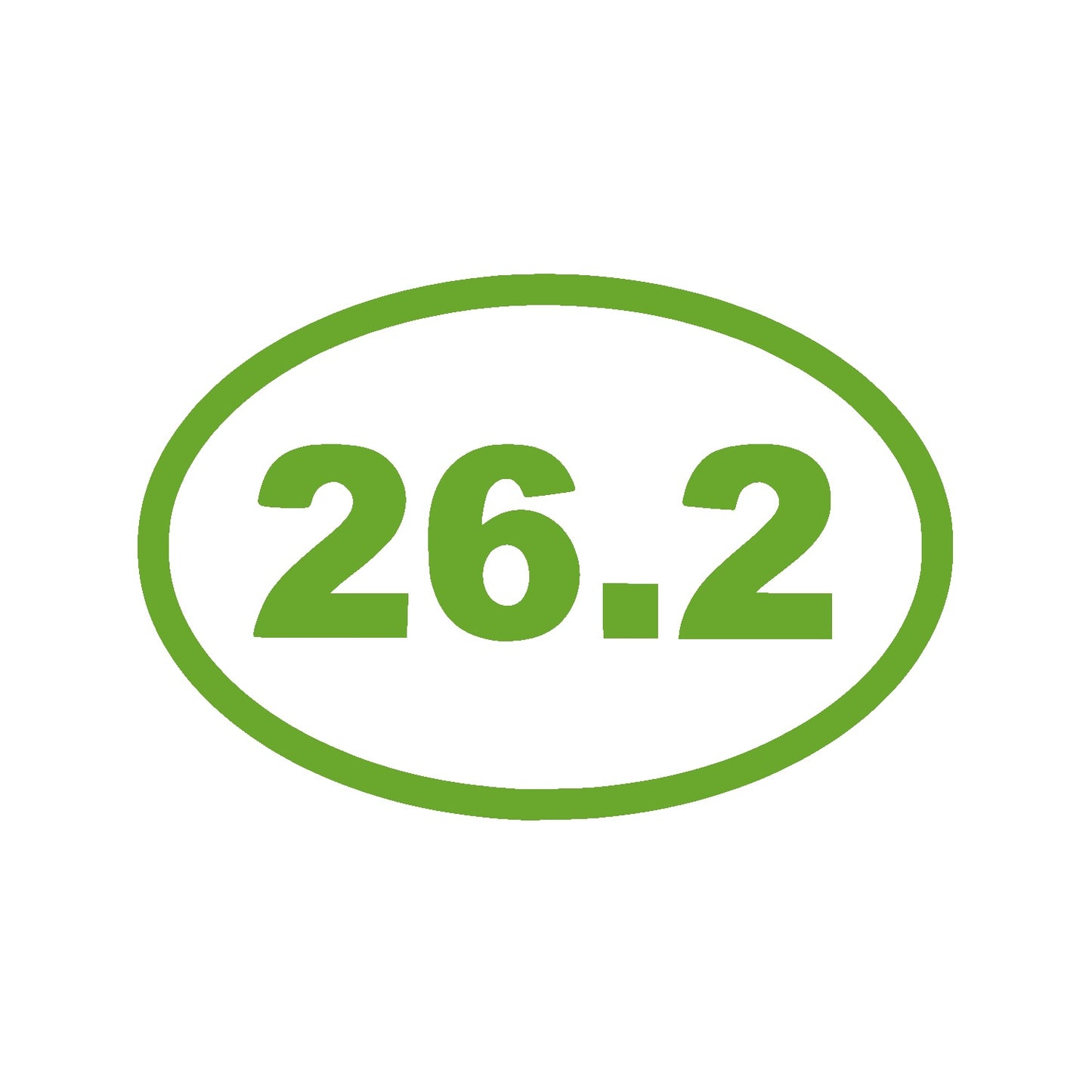 Lime Green 26.2 Marathon Vinyl Decal – Runner Sticker