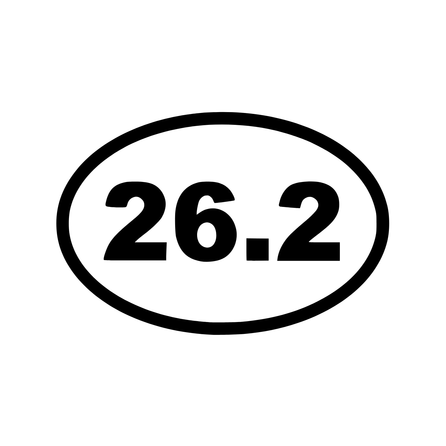 Matte Black 26.2 Marathon Vinyl Decal – Runner Sticker
