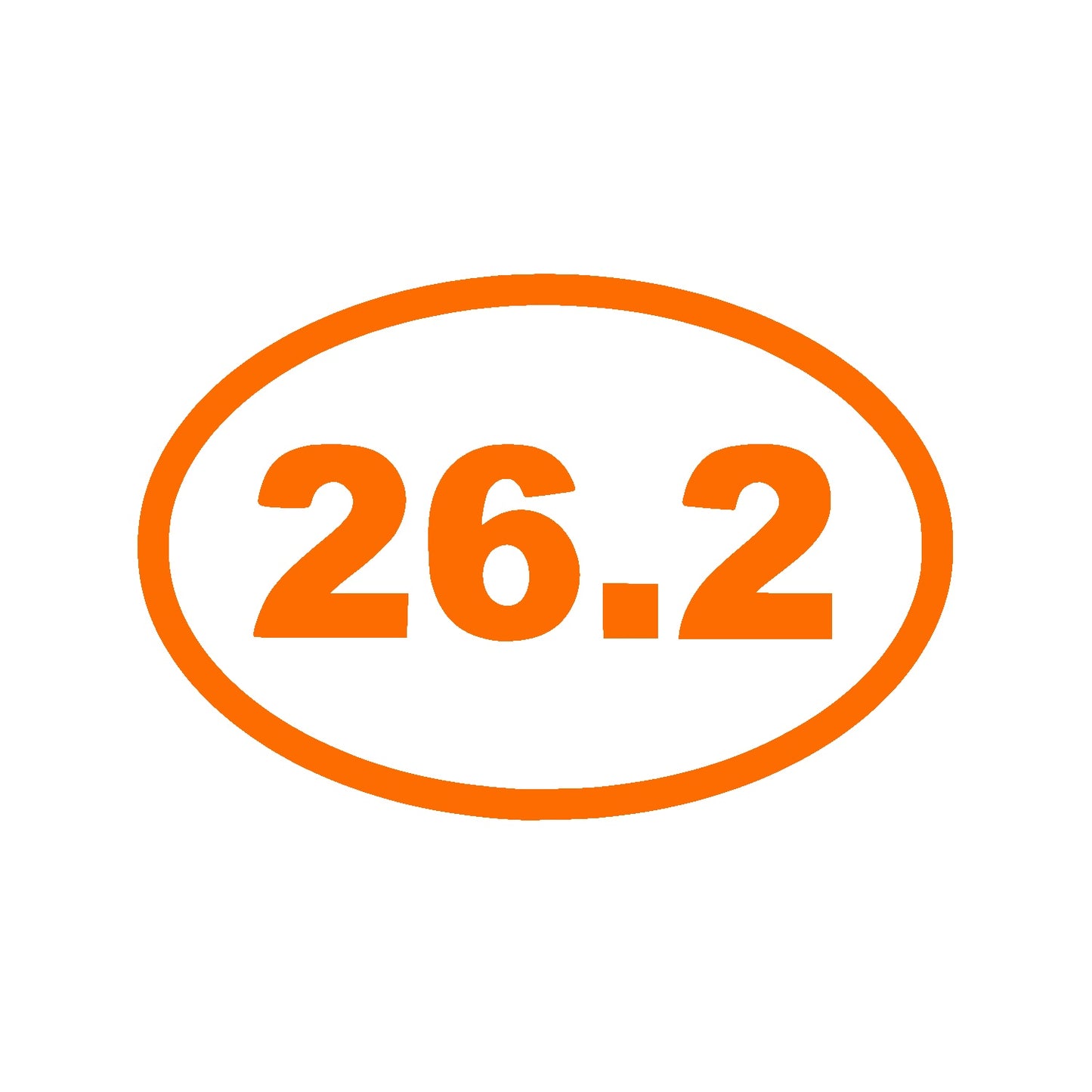 Orange 26.2 Marathon Vinyl Decal – Runner Sticker