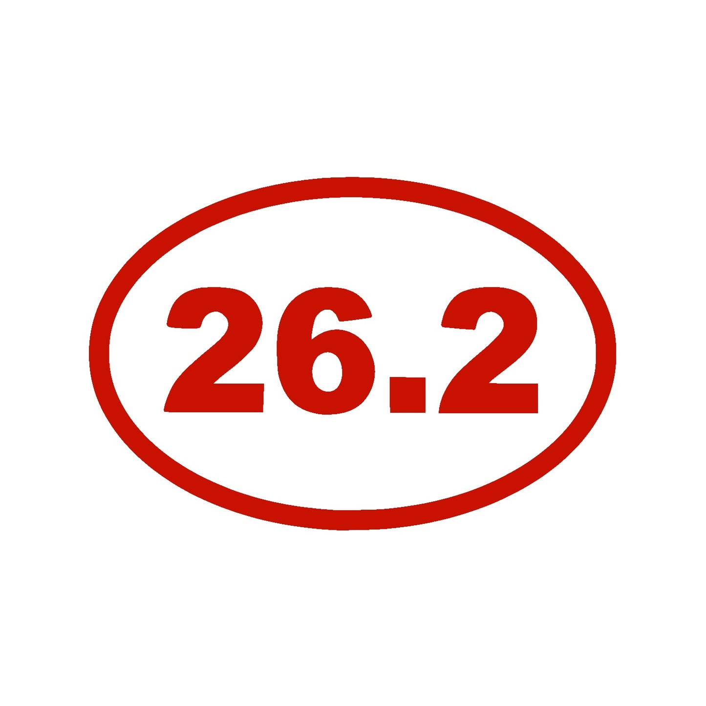 Red 26.2 Marathon Vinyl Decal – Runner Sticker