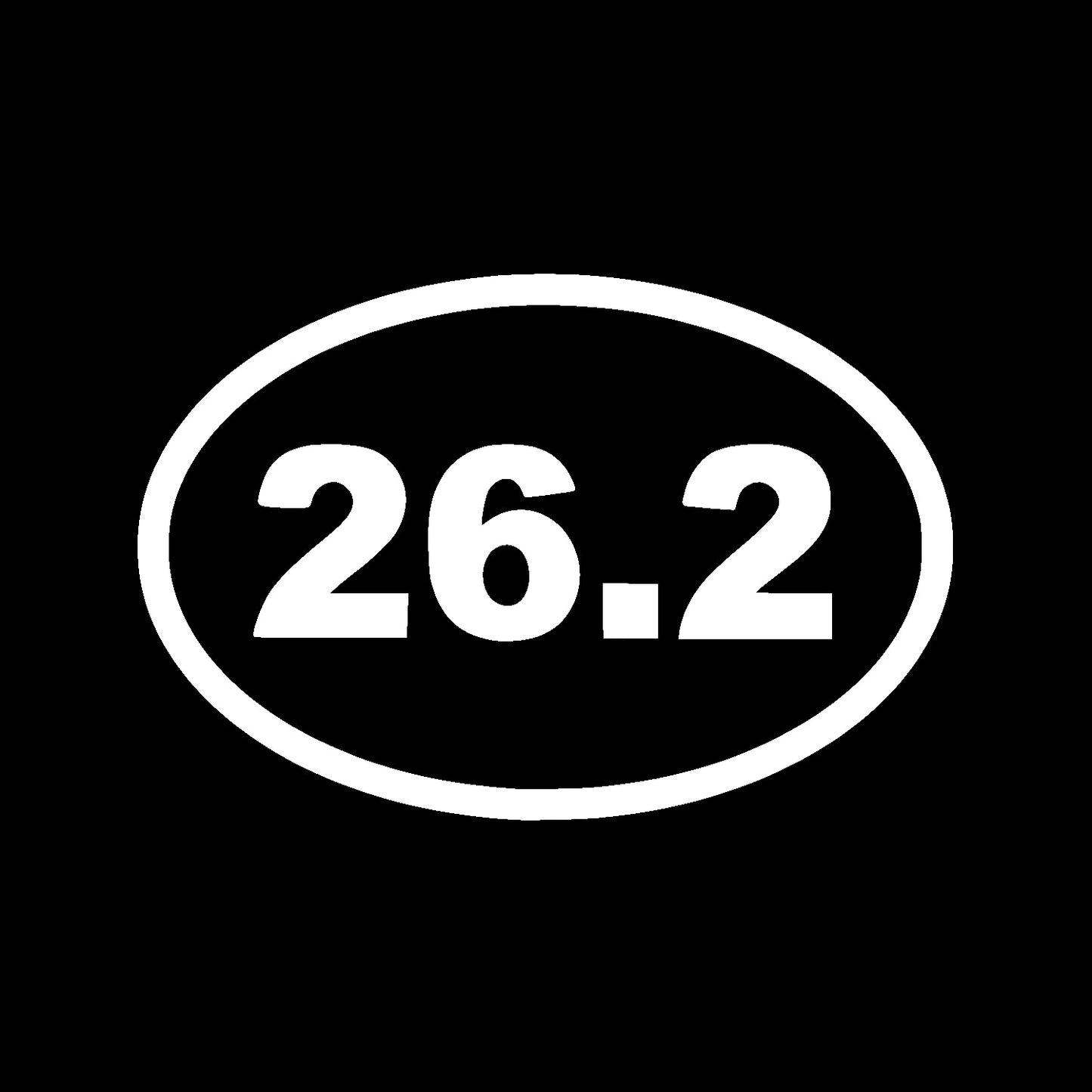 White 26.2 Marathon Vinyl Decal – Runner Sticker