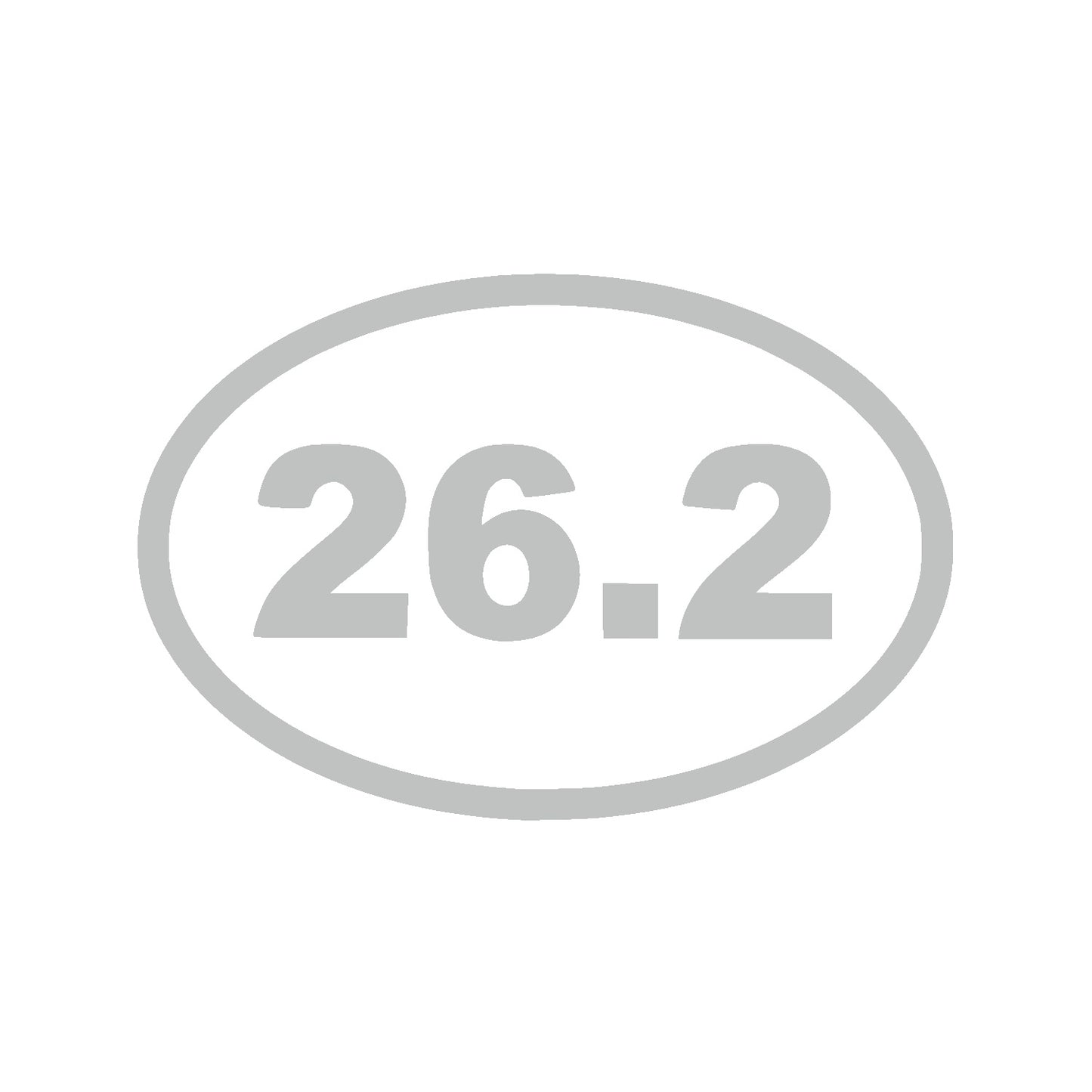 Light Grey 26.2 Marathon Vinyl Decal – Runner Sticker