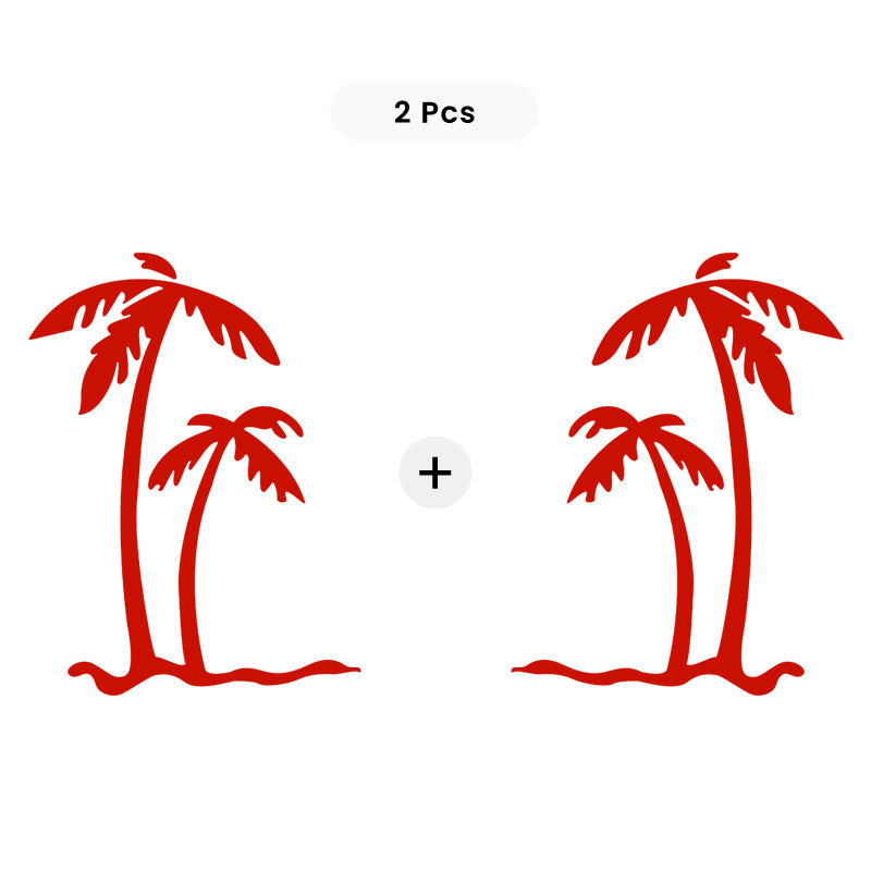 PALM TREE, Tropical Beach. 2Pcs facing opposite side.