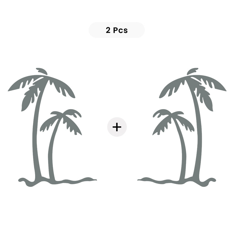 PALM TREE, Tropical Beach. 2Pcs facing opposite side.