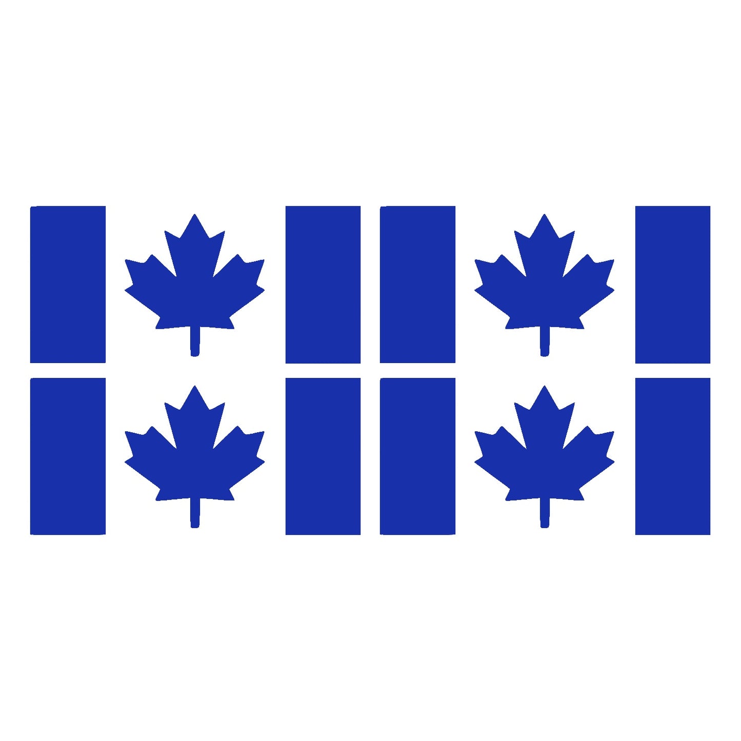 Blue Thick Stem Canada Flag Vinyl Decal – 4 Pack