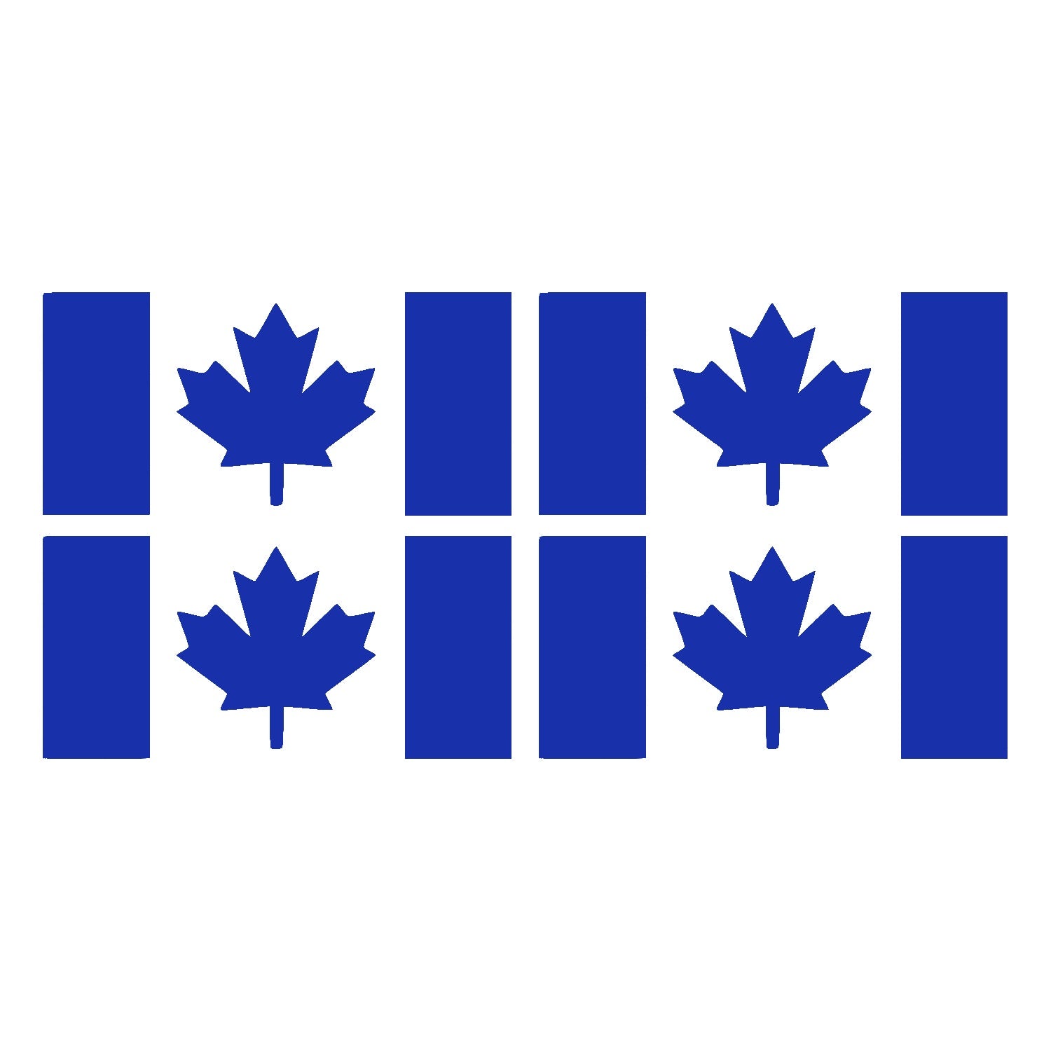 Blue Thick Stem Canada Flag Vinyl Decal – 4 Pack