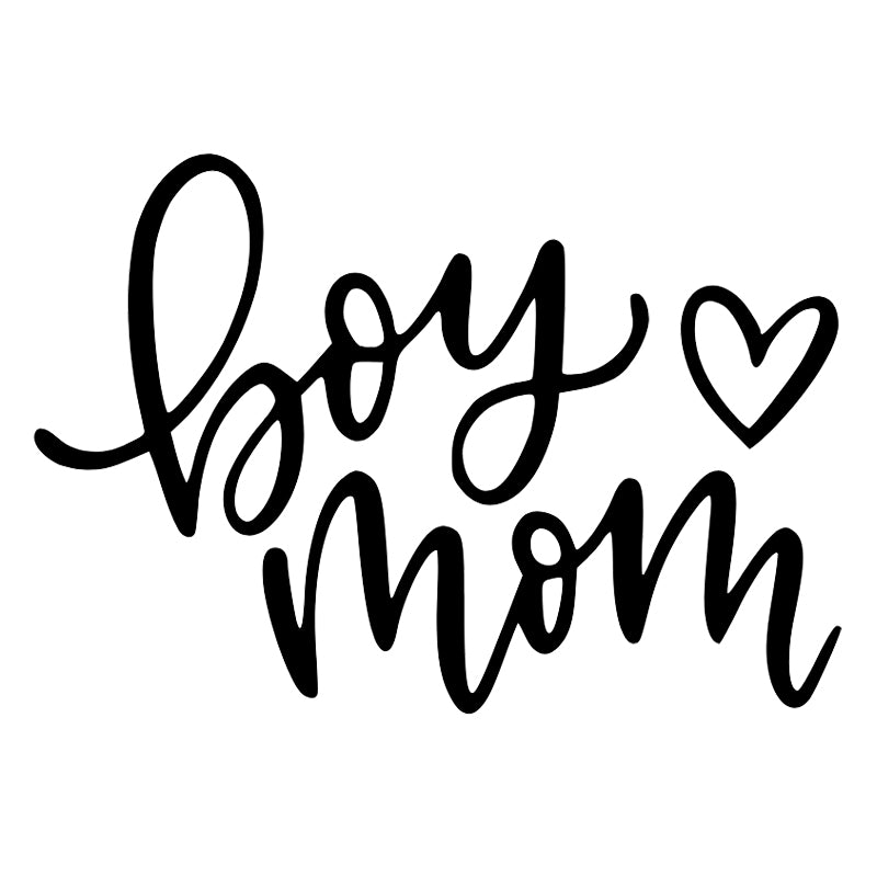 Boy Mom Decal - Heart | Aarna Kraft Canada Black