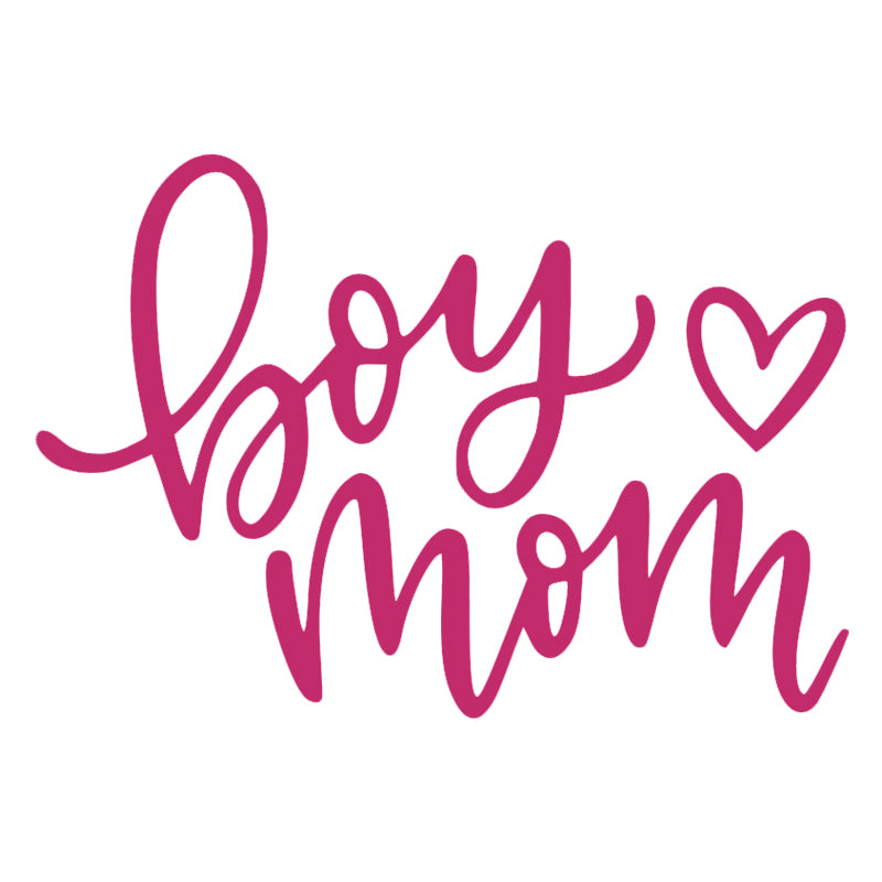 Boy Mom Decal - Heart | Aarna Kraft Canada Hot Pink