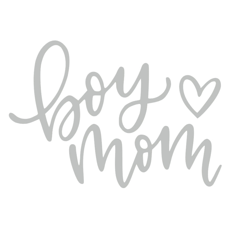Boy Mom Decal - Heart | Aarna Kraft Canada Light Grey