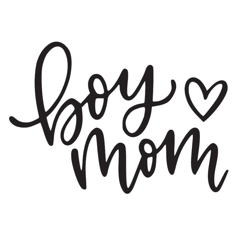 Boy Mom Decal - Heart | Aarna Kraft Canada Matte Black