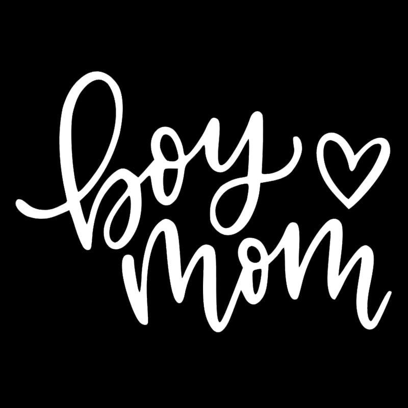 Boy Mom Decal - Heart | Aarna Kraft Canada Matte White