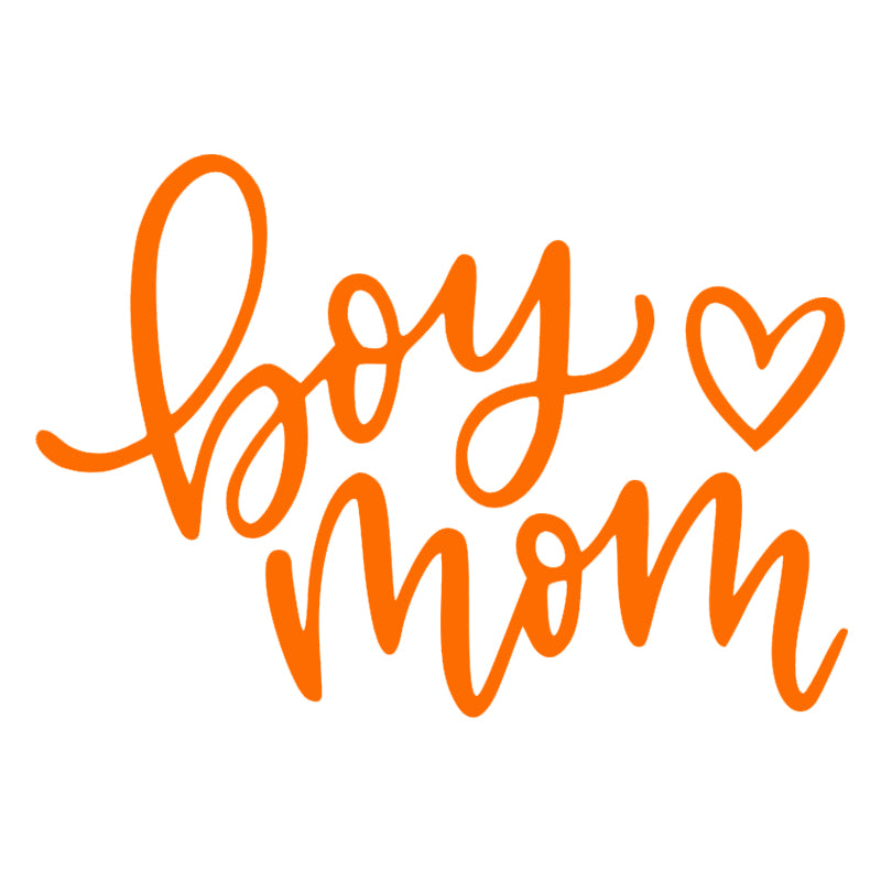 Boy Mom Decal - Heart | Aarna Kraft Canada Orange