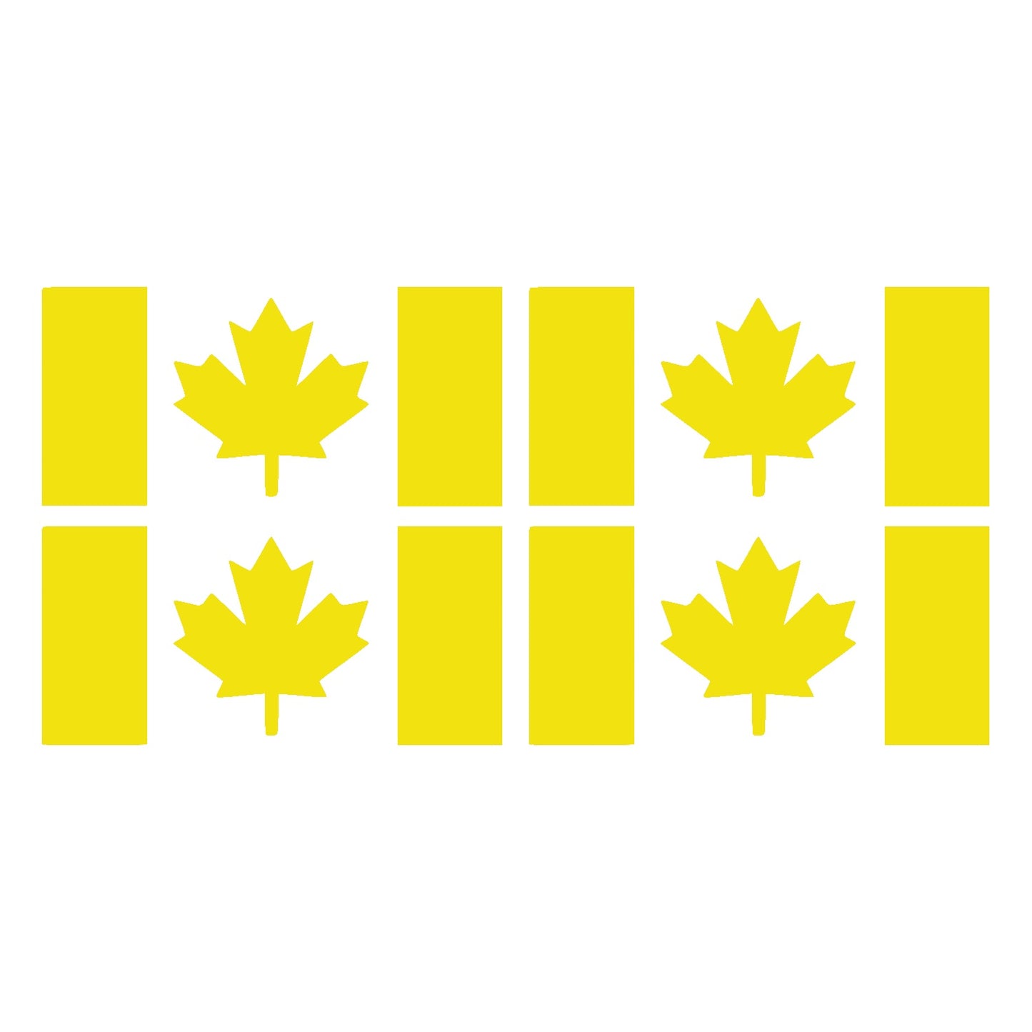Brimstone Yellow Thick Stem Canada Flag Vinyl Decal – 4 Pack
