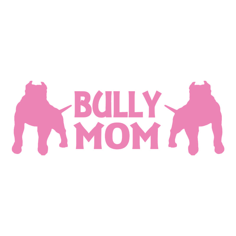 Bully Mom Vinyl Decal | American Bully Dog Lover Car Sticker | Aarna Kraft Canada - Baby Pink