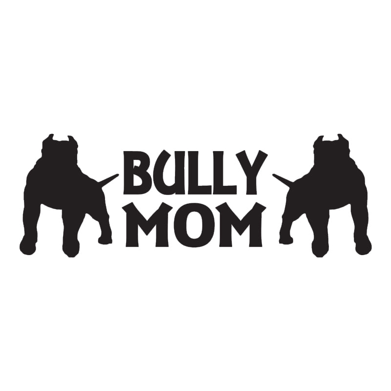 Bully Mom Vinyl Decal | American Bully Dog Lover Car Sticker | Aarna Kraft Canada - Black