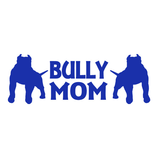 Bully Mom Vinyl Decal | American Bully Dog Lover Car Sticker | Aarna Kraft Canada - Blue