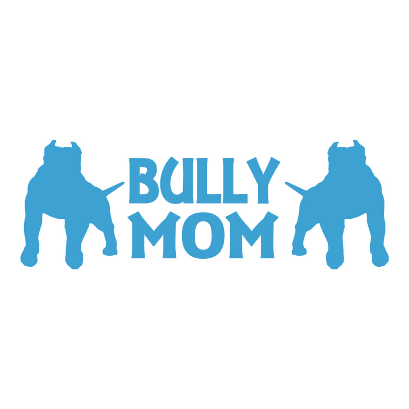 Bully Mom Vinyl Decal | American Bully Dog Lover Car Sticker | Aarna Kraft Canada - Light Blue