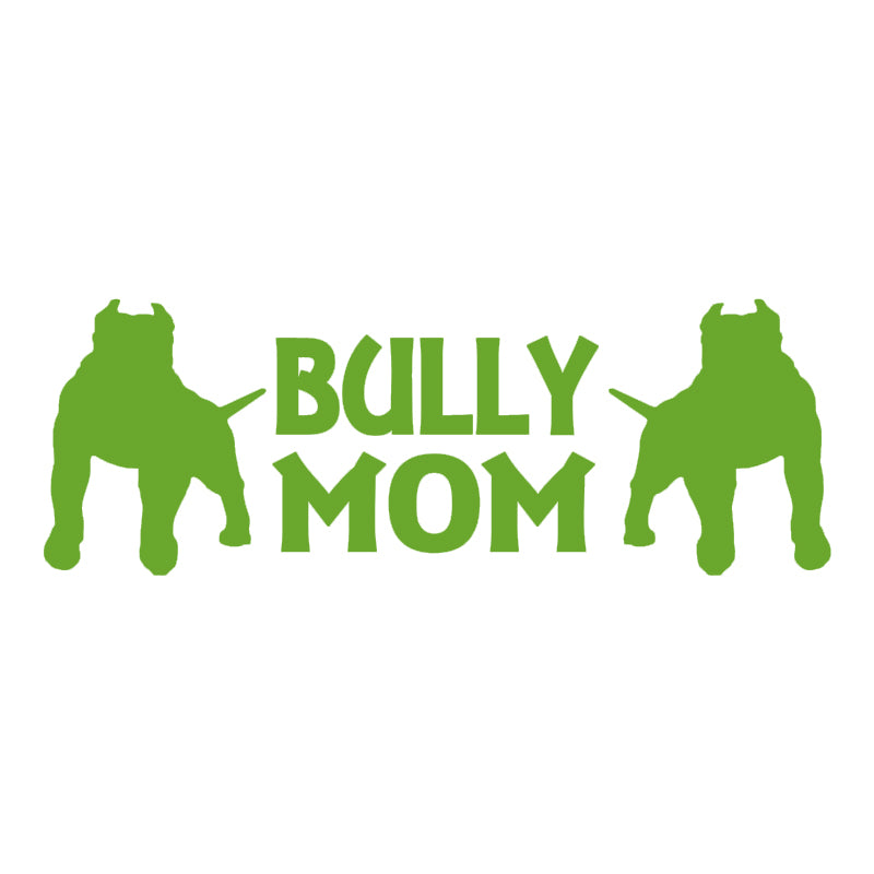 Bully Mom Vinyl Decal | American Bully Dog Lover Car Sticker | Aarna Kraft Canada - Lime Green