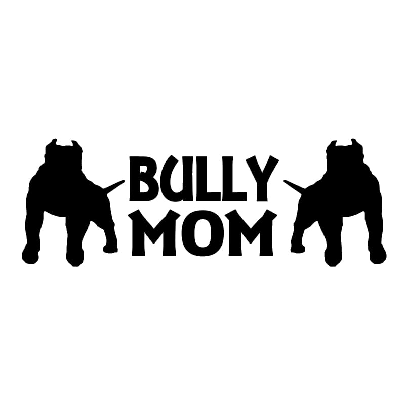 Bully Mom Vinyl Decal | American Bully Dog Lover Car Sticker | Aarna Kraft Canada - Matte Black