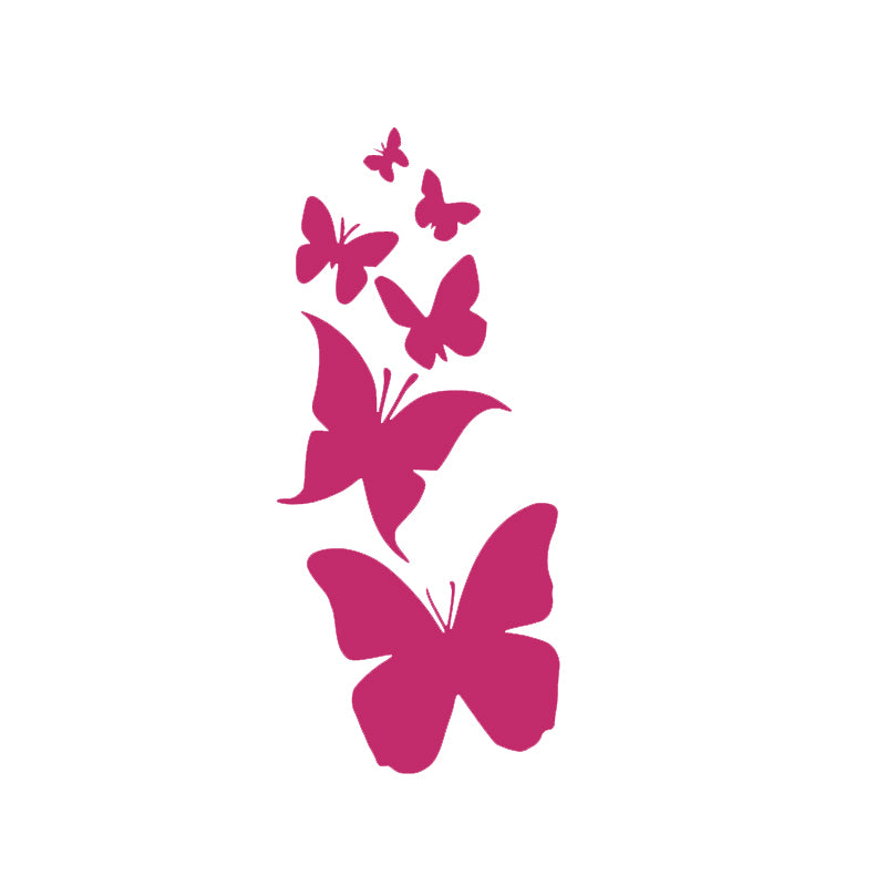 Butterfly Family Decal - Rising Butterflies | Vinyl Sticker | Aarna Kraft Canada - Hot Pink