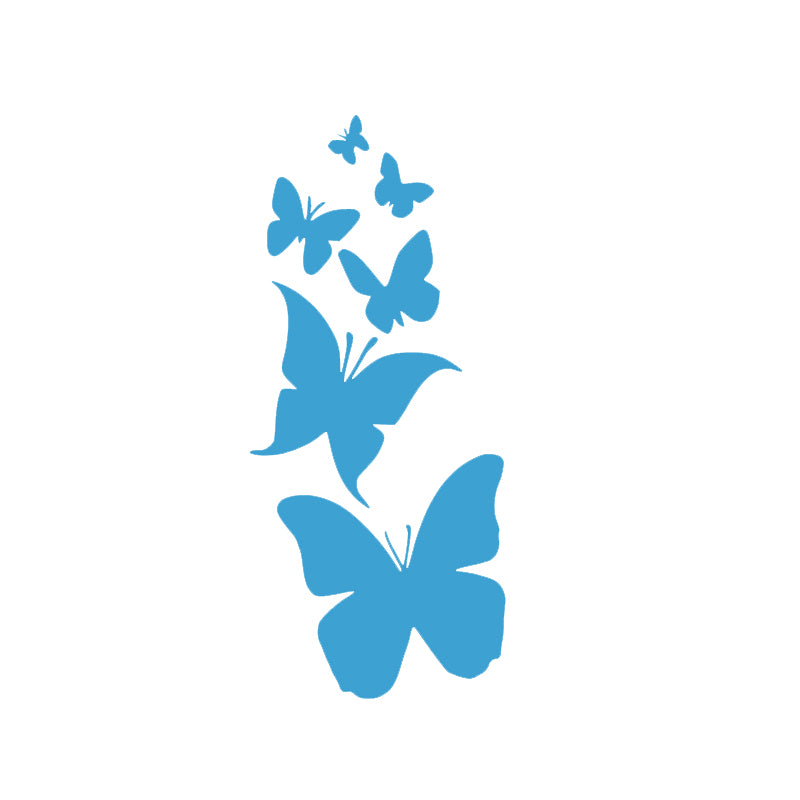 Butterfly Family Decal - Rising Butterflies | Vinyl Sticker | Aarna Kraft Canada - Light Blue