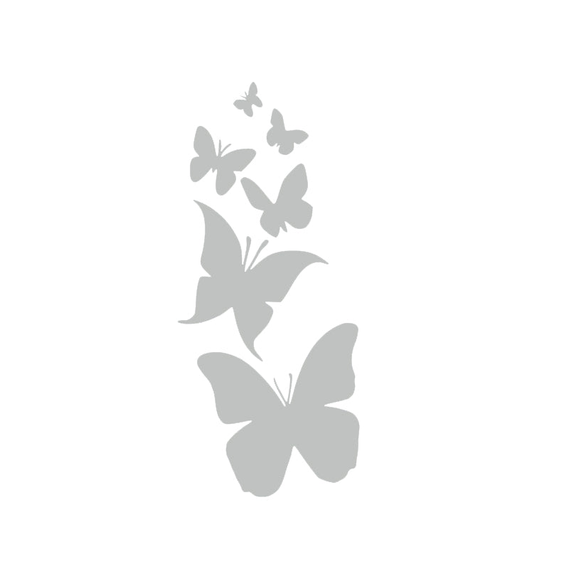 Butterfly Family Decal - Rising Butterflies | Vinyl Sticker | Aarna Kraft Canada - Light Grey